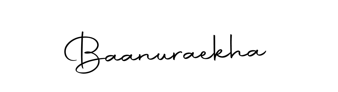 You should practise on your own different ways (Autography-DOLnW) to write your name (Baanuraekha) in signature. don't let someone else do it for you. Baanuraekha signature style 10 images and pictures png