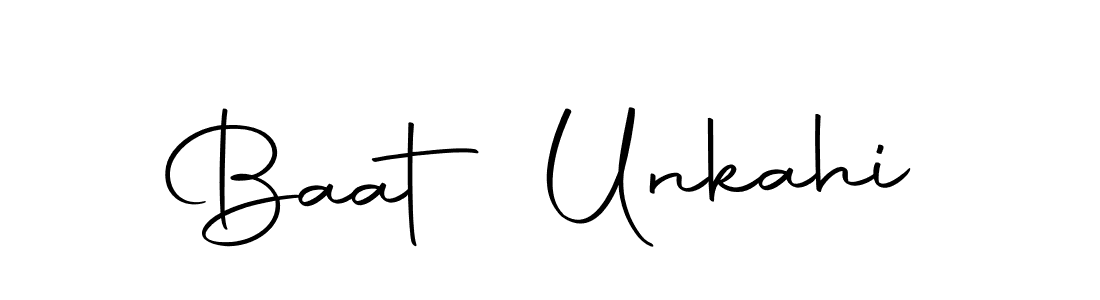 How to make Baat Unkahi name signature. Use Autography-DOLnW style for creating short signs online. This is the latest handwritten sign. Baat Unkahi signature style 10 images and pictures png