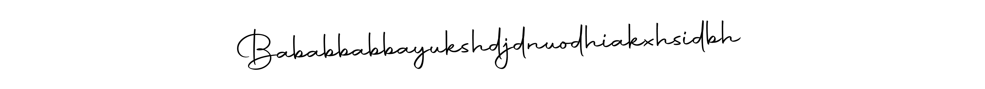 Make a beautiful signature design for name Bababbabbayukshdjdnuodhiakxhsidbh. With this signature (Autography-DOLnW) style, you can create a handwritten signature for free. Bababbabbayukshdjdnuodhiakxhsidbh signature style 10 images and pictures png