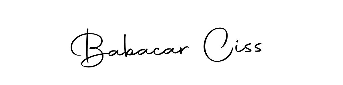 Use a signature maker to create a handwritten signature online. With this signature software, you can design (Autography-DOLnW) your own signature for name Babacar Ciss. Babacar Ciss signature style 10 images and pictures png