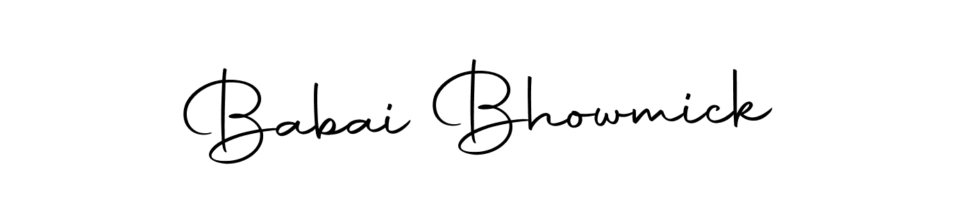 Autography-DOLnW is a professional signature style that is perfect for those who want to add a touch of class to their signature. It is also a great choice for those who want to make their signature more unique. Get Babai Bhowmick name to fancy signature for free. Babai Bhowmick signature style 10 images and pictures png