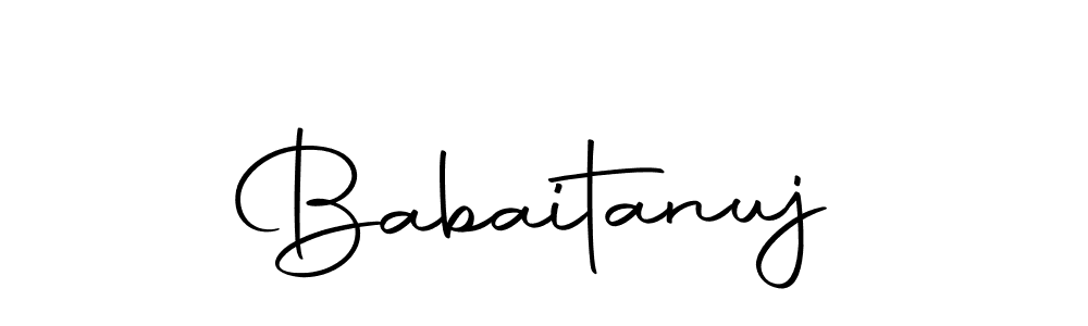 Use a signature maker to create a handwritten signature online. With this signature software, you can design (Autography-DOLnW) your own signature for name Babaitanuj. Babaitanuj signature style 10 images and pictures png