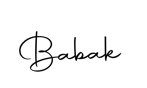 Design your own signature with our free online signature maker. With this signature software, you can create a handwritten (Autography-DOLnW) signature for name Babak. Babak signature style 10 images and pictures png