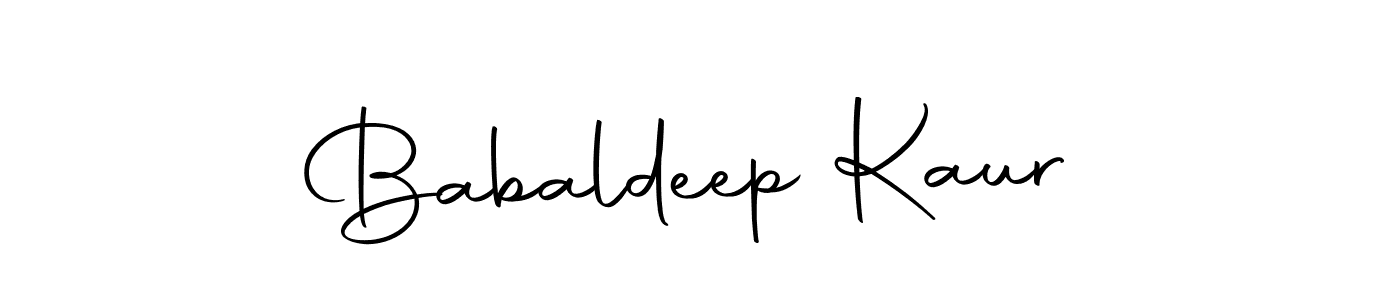 Make a beautiful signature design for name Babaldeep Kaur. With this signature (Autography-DOLnW) style, you can create a handwritten signature for free. Babaldeep Kaur signature style 10 images and pictures png