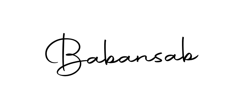 Design your own signature with our free online signature maker. With this signature software, you can create a handwritten (Autography-DOLnW) signature for name Babansab. Babansab signature style 10 images and pictures png