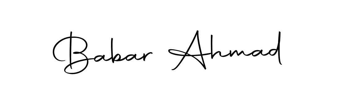 You should practise on your own different ways (Autography-DOLnW) to write your name (Babar Ahmad) in signature. don't let someone else do it for you. Babar Ahmad signature style 10 images and pictures png
