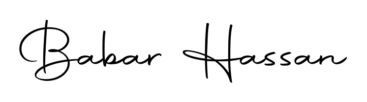 A modern signature idea for name Babar Hassan using Autography-DOLnW font. Clean strokes and elegant curves make it stand out instantly. Babar Hassan signature style 10 images and pictures png