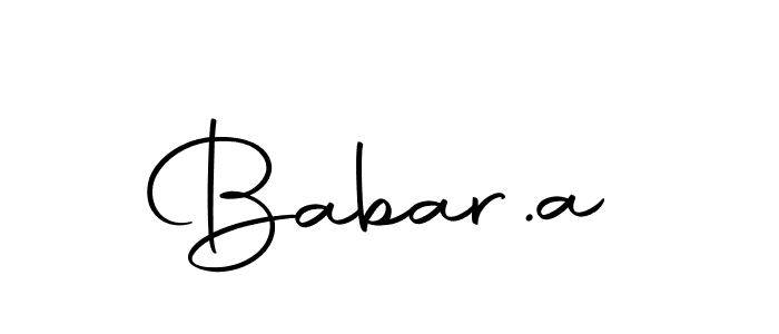 It looks lik you need a new signature style for name Babar.a. Design unique handwritten (Autography-DOLnW) signature with our free signature maker in just a few clicks. Babar.a signature style 10 images and pictures png