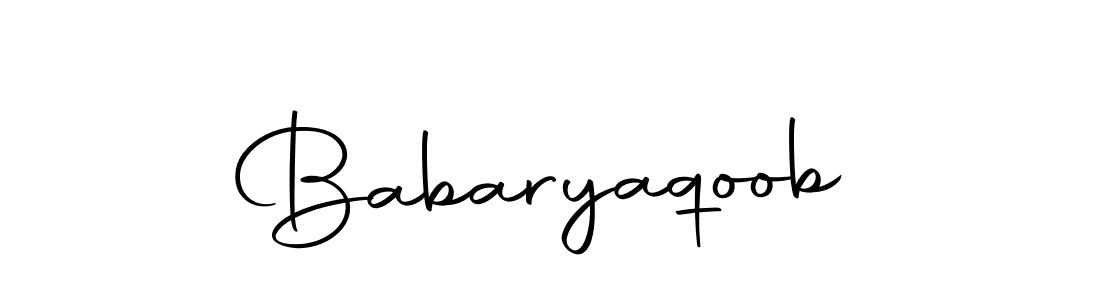 Babaryaqoob stylish signature style. Best Handwritten Sign (Autography-DOLnW) for my name. Handwritten Signature Collection Ideas for my name Babaryaqoob. Babaryaqoob signature style 10 images and pictures png