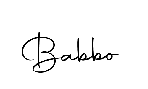 Design your own signature with our free online signature maker. With this signature software, you can create a handwritten (Autography-DOLnW) signature for name Babbo. Babbo signature style 10 images and pictures png