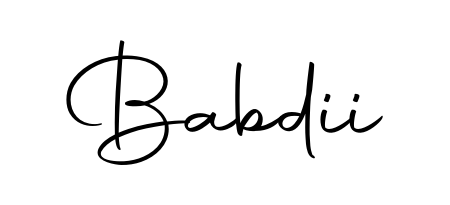 Style your name Babdii with confidence using Autography-DOLnW signature design. Simple, elegant, and ready for immediate document use. Babdii signature style 10 images and pictures png