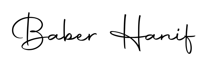 An effortless, minimalist signature concept for Baber Hanif using Autography-DOLnW design. Clean lines that look great on any document. Baber Hanif signature style 10 images and pictures png