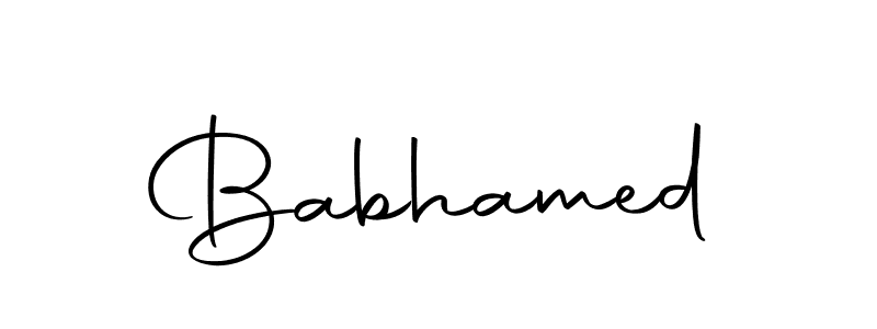 Create a beautiful signature design for name Babhamed. With this signature (Autography-DOLnW) fonts, you can make a handwritten signature for free. Babhamed signature style 10 images and pictures png