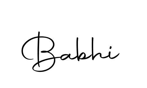 Create a beautiful signature design for name Babhi. With this signature (Autography-DOLnW) fonts, you can make a handwritten signature for free. Babhi signature style 10 images and pictures png