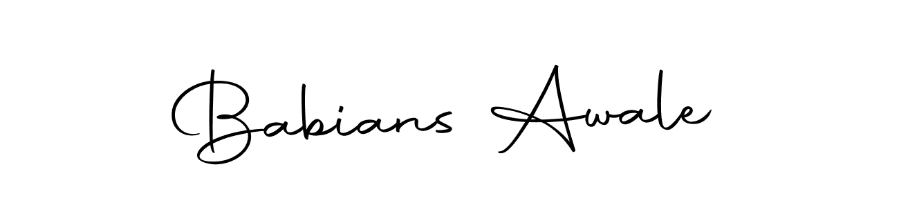 Create a beautiful signature design for name Babians Awale. With this signature (Autography-DOLnW) fonts, you can make a handwritten signature for free. Babians Awale signature style 10 images and pictures png