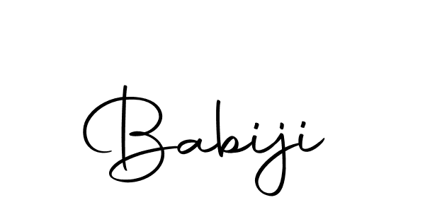Make a beautiful signature design for name Babiji. With this signature (Autography-DOLnW) style, you can create a handwritten signature for free. Babiji signature style 10 images and pictures png