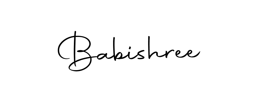 Use a signature maker to create a handwritten signature online. With this signature software, you can design (Autography-DOLnW) your own signature for name Babishree. Babishree signature style 10 images and pictures png