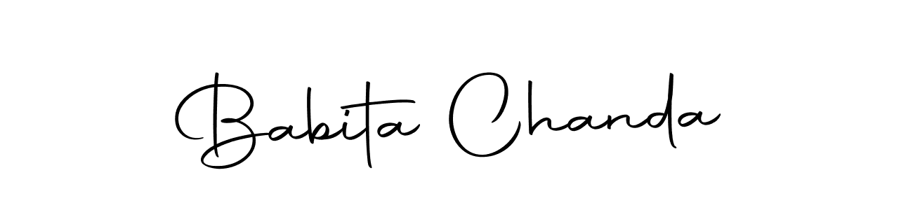 Create a beautiful signature design for name Babita Chanda. With this signature (Autography-DOLnW) fonts, you can make a handwritten signature for free. Babita Chanda signature style 10 images and pictures png