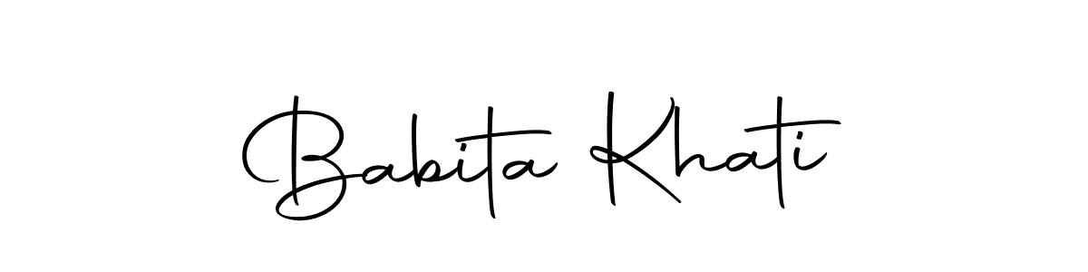 Make a short Babita Khati signature style. Manage your documents anywhere anytime using Autography-DOLnW. Create and add eSignatures, submit forms, share and send files easily. Babita Khati signature style 10 images and pictures png
