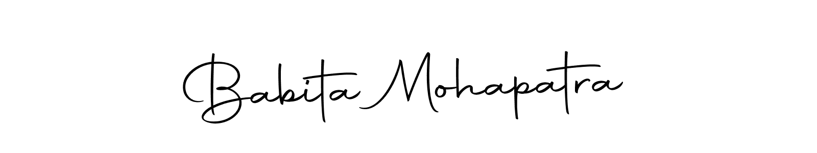 Make a short Babita Mohapatra signature style. Manage your documents anywhere anytime using Autography-DOLnW. Create and add eSignatures, submit forms, share and send files easily. Babita Mohapatra signature style 10 images and pictures png