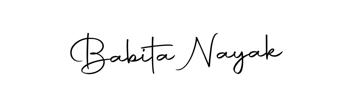 Create a beautiful signature design for name Babita Nayak. With this signature (Autography-DOLnW) fonts, you can make a handwritten signature for free. Babita Nayak signature style 10 images and pictures png