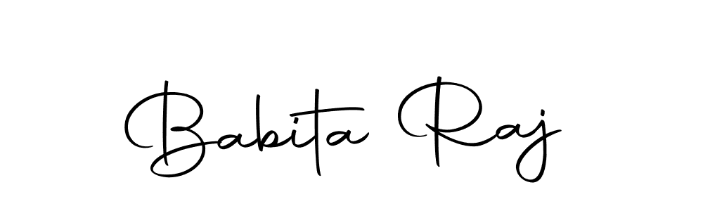 How to make Babita Raj name signature. Use Autography-DOLnW style for creating short signs online. This is the latest handwritten sign. Babita Raj signature style 10 images and pictures png