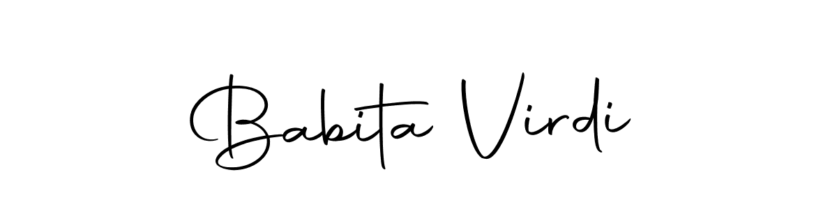 The best way (Autography-DOLnW) to make a short signature is to pick only two or three words in your name. The name Babita Virdi include a total of six letters. For converting this name. Babita Virdi signature style 10 images and pictures png