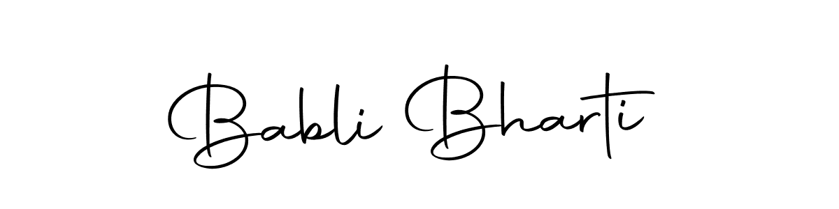 How to make Babli Bharti name signature. Use Autography-DOLnW style for creating short signs online. This is the latest handwritten sign. Babli Bharti signature style 10 images and pictures png