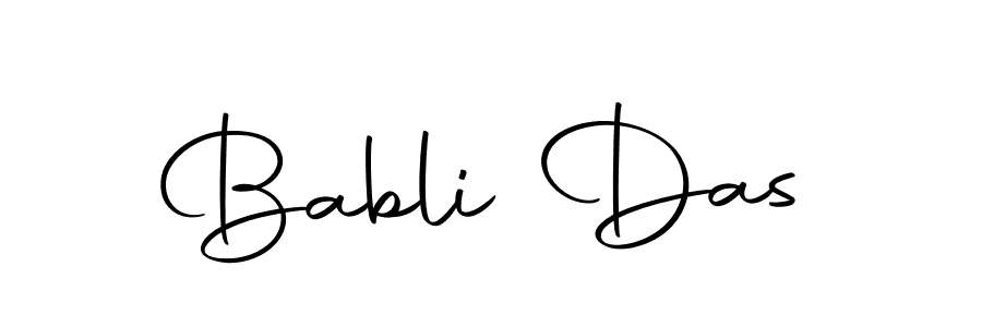 Design your own signature with our free online signature maker. With this signature software, you can create a handwritten (Autography-DOLnW) signature for name Babli Das. Babli Das signature style 10 images and pictures png