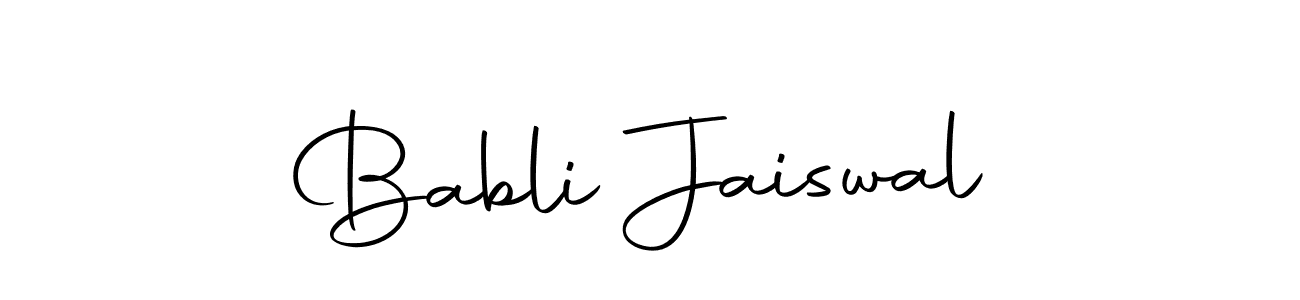 Create a beautiful signature design for name Babli Jaiswal. With this signature (Autography-DOLnW) fonts, you can make a handwritten signature for free. Babli Jaiswal signature style 10 images and pictures png