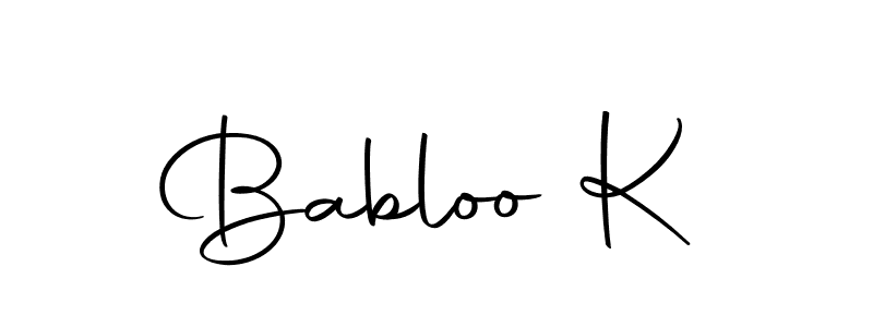 It looks lik you need a new signature style for name Babloo K. Design unique handwritten (Autography-DOLnW) signature with our free signature maker in just a few clicks. Babloo K signature style 10 images and pictures png