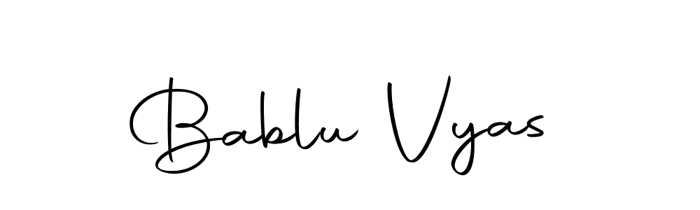 How to make Bablu Vyas name signature. Use Autography-DOLnW style for creating short signs online. This is the latest handwritten sign. Bablu Vyas signature style 10 images and pictures png