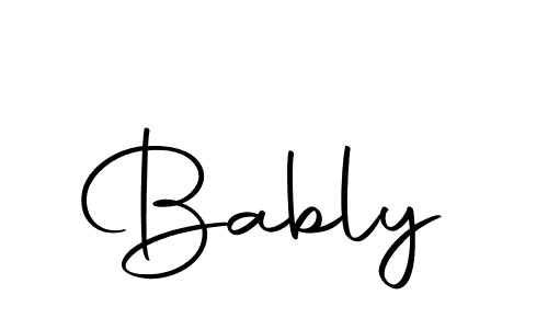 Similarly Autography-DOLnW is the best handwritten signature design. Signature creator online .You can use it as an online autograph creator for name Bably. Bably signature style 10 images and pictures png