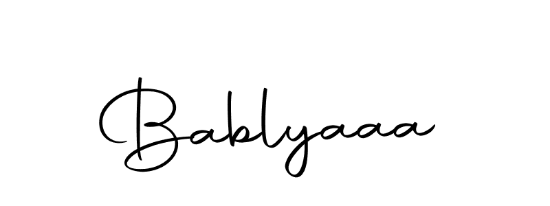 How to make Bablyaaa name signature. Use Autography-DOLnW style for creating short signs online. This is the latest handwritten sign. Bablyaaa signature style 10 images and pictures png