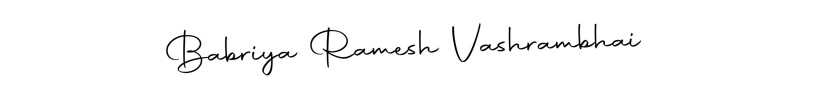 Once you've used our free online signature maker to create your best signature Autography-DOLnW style, it's time to enjoy all of the benefits that Babriya Ramesh Vashrambhai name signing documents. Babriya Ramesh Vashrambhai signature style 10 images and pictures png