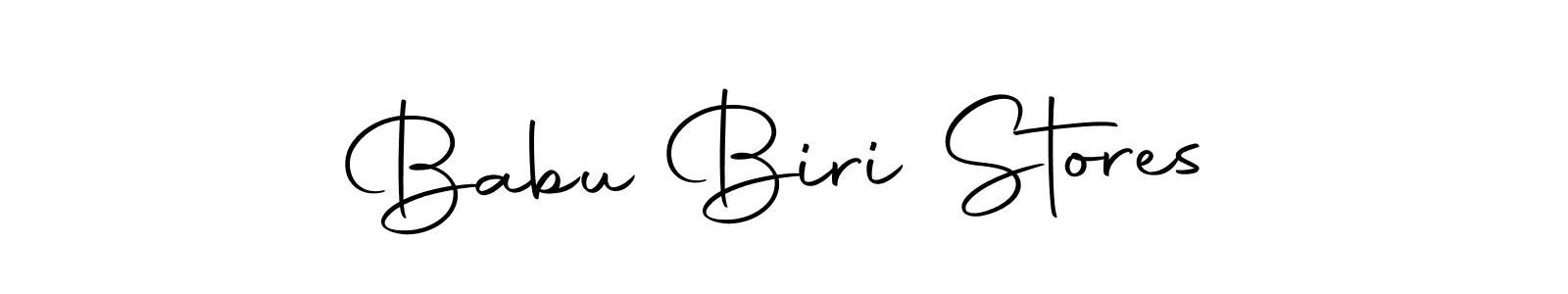 Use a signature maker to create a handwritten signature online. With this signature software, you can design (Autography-DOLnW) your own signature for name Babu Biri Stores. Babu Biri Stores signature style 10 images and pictures png