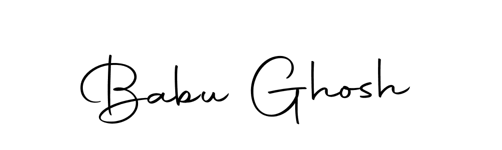 Use a signature maker to create a handwritten signature online. With this signature software, you can design (Autography-DOLnW) your own signature for name Babu Ghosh. Babu Ghosh signature style 10 images and pictures png