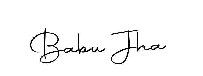 Babu Jha stylish signature style. Best Handwritten Sign (Autography-DOLnW) for my name. Handwritten Signature Collection Ideas for my name Babu Jha. Babu Jha signature style 10 images and pictures png