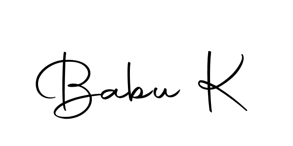 Make a beautiful signature design for name Babu K. Use this online signature maker to create a handwritten signature for free. Babu K signature style 10 images and pictures png