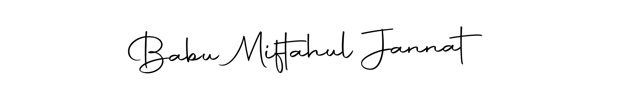 Design your own signature with our free online signature maker. With this signature software, you can create a handwritten (Autography-DOLnW) signature for name Babu Miftahul Jannat. Babu Miftahul Jannat signature style 10 images and pictures png