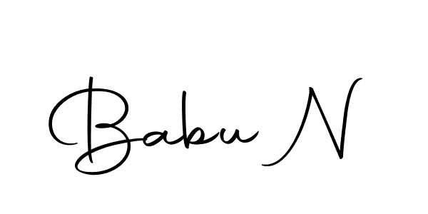 if you are searching for the best signature style for your name Babu N. so please give up your signature search. here we have designed multiple signature styles  using Autography-DOLnW. Babu N signature style 10 images and pictures png