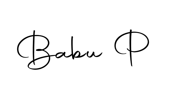 Make a beautiful signature design for name Babu P. With this signature (Autography-DOLnW) style, you can create a handwritten signature for free. Babu P signature style 10 images and pictures png