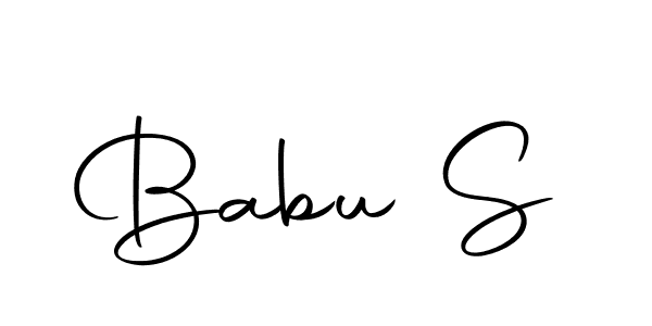 Use a signature maker to create a handwritten signature online. With this signature software, you can design (Autography-DOLnW) your own signature for name Babu S. Babu S signature style 10 images and pictures png