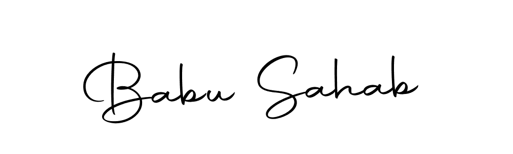 Make a beautiful signature design for name Babu Sahab. With this signature (Autography-DOLnW) style, you can create a handwritten signature for free. Babu Sahab signature style 10 images and pictures png