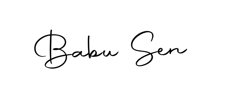 Babu Sen stylish signature style. Best Handwritten Sign (Autography-DOLnW) for my name. Handwritten Signature Collection Ideas for my name Babu Sen. Babu Sen signature style 10 images and pictures png