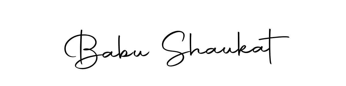 Use a signature maker to create a handwritten signature online. With this signature software, you can design (Autography-DOLnW) your own signature for name Babu Shaukat. Babu Shaukat signature style 10 images and pictures png