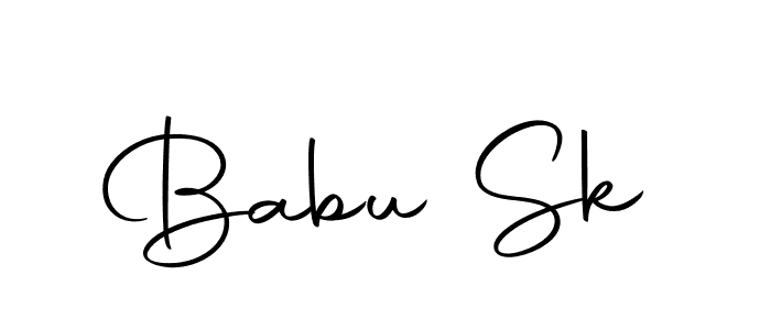 Use a signature maker to create a handwritten signature online. With this signature software, you can design (Autography-DOLnW) your own signature for name Babu Sk. Babu Sk signature style 10 images and pictures png