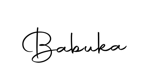 Use a signature maker to create a handwritten signature online. With this signature software, you can design (Autography-DOLnW) your own signature for name Babuka. Babuka signature style 10 images and pictures png