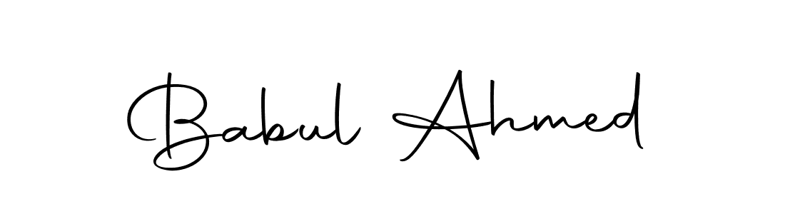 How to make Babul Ahmed name signature. Use Autography-DOLnW style for creating short signs online. This is the latest handwritten sign. Babul Ahmed signature style 10 images and pictures png