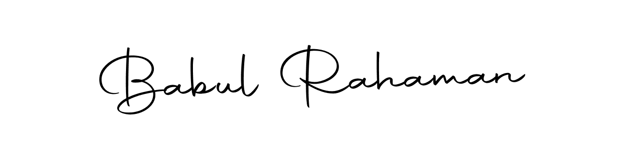 Use a signature maker to create a handwritten signature online. With this signature software, you can design (Autography-DOLnW) your own signature for name Babul Rahaman. Babul Rahaman signature style 10 images and pictures png